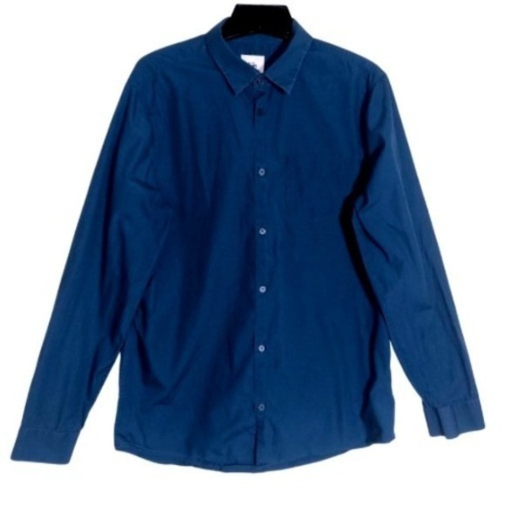 Kin by John Lewis Teal Blue Button Down Shirt Long Sleeve Pocket Casual Womens M - Picture 3 of 8